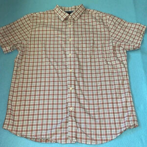 BANANA REPUBLIC button down short sleeve stretch soft wash slim fit NEW size XL